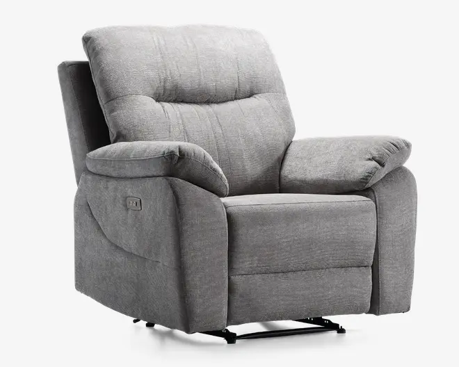 Hvilestol recliner elektrisk grå