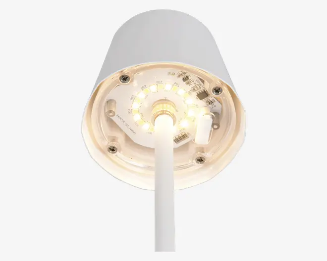 Bordlampe Diaz mat hvid H.21 cm 