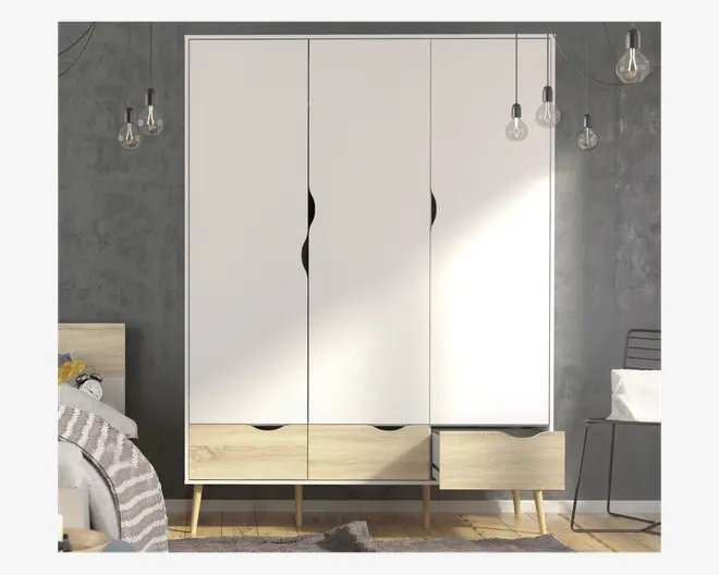 Garderobeskab Delta m. 3 låger og 3 skuffer