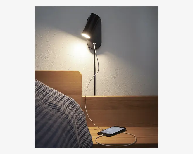 Væglampe Ego Sort USB