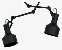 Loftlampe Takeley sort 2xE27