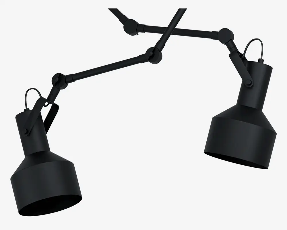 Loftlampe Takeley sort 2xE27