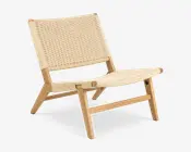 Loungestol Carson massiv eg