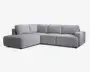 Sovesofa open end venstre grå/beige