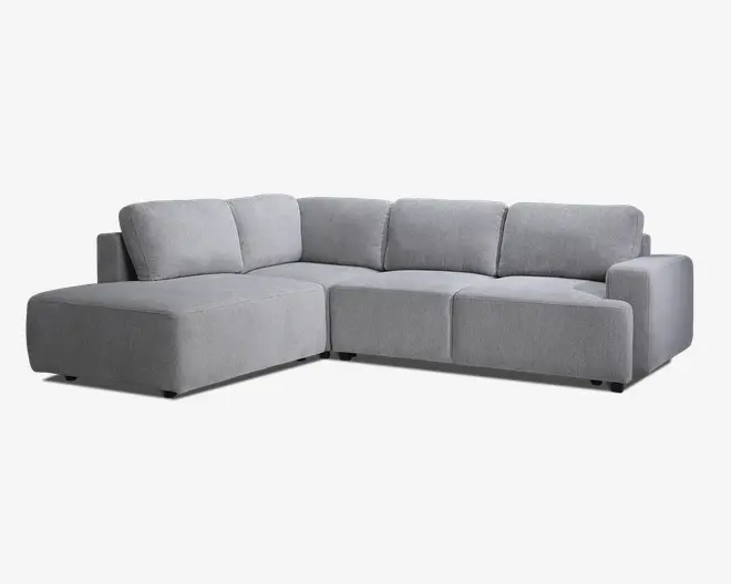 Sovesofa open end venstre grå/beige