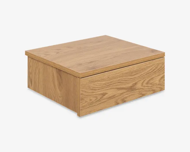 Sengebord Avignon med 1 skuffe vild eg kunstfiner