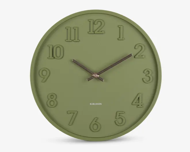 Vægur Calma grøn Ø.30 cm