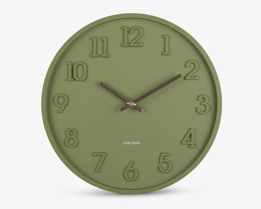 Vægur Calma grøn Ø.30 cm 