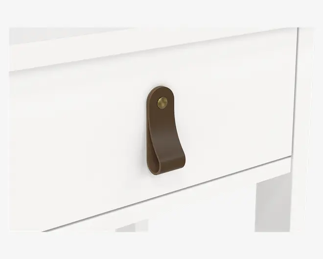 Sengebord Madrid hvid med 1 skuffe