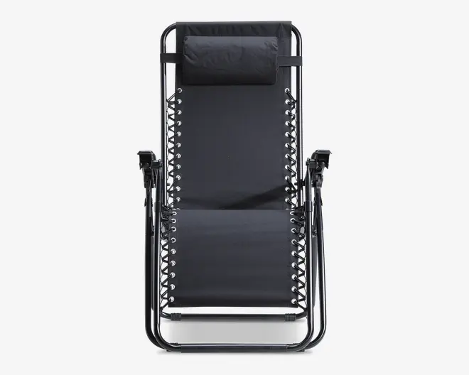 Havestol med nakkepude og fodstøtte