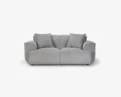 Sofa 2 Pers. Grå/Beige