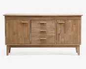 Skænk i hvidolieret eg B. 154 cm