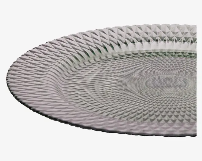 Tallerken Glas Ø.33cm Grøn