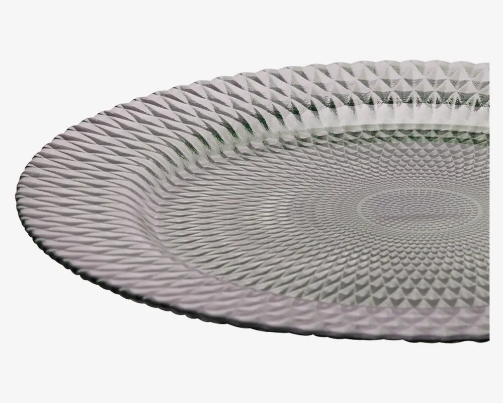 Tallerken Glas Ø.33cm Grøn