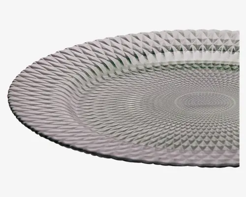 Tallerken Glas Ø.33cm Grøn