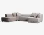 Sofa U-shape Taupe venstrevendt