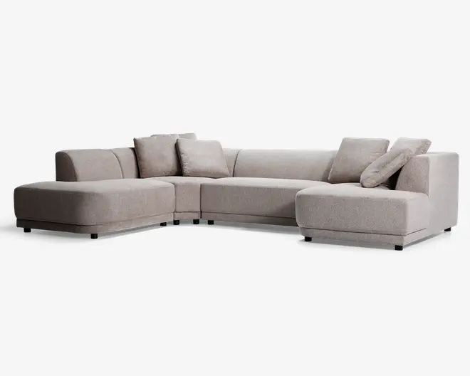 Sofa U-shape Taupe venstrevendt