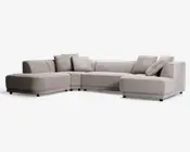 Sofa U-shape Taupe venstrevendt