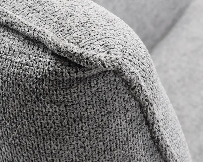 Drejestol m/indbygget fodskammel grå stof