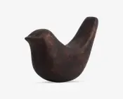 Figur fugl valnød H.12,5 cm 