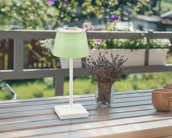 Bordlampe Sanchez mat hvid H.30 cm 