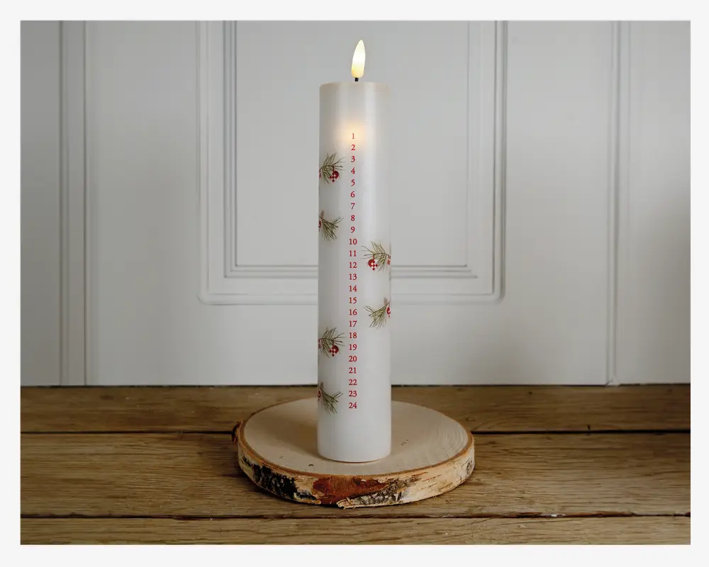 Kalenderlys LED Dansk Jul H.25cm