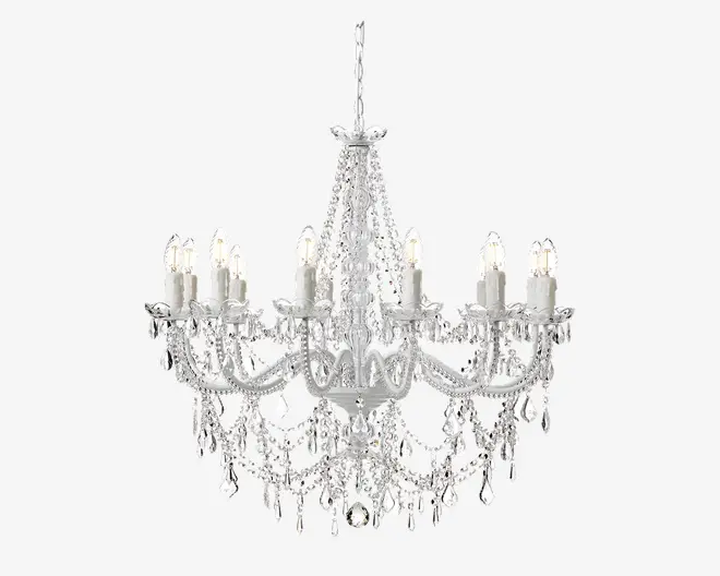 Lysekrone Imperial 12-Armet Hvid Ø.74 cm 