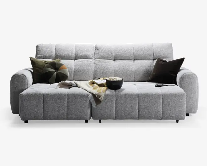 Sofa med chaiselong venstre relaxfunktion