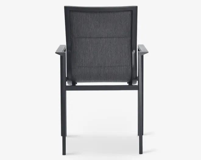 Havestol i sort textiline/sort stel