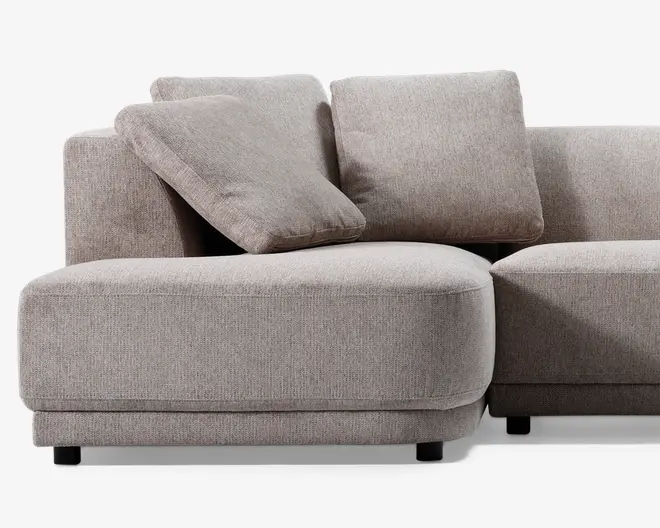 Sofa U-shape Taupe højrevendt