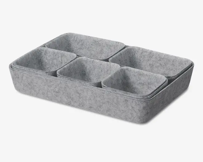 Skuffeindsats filt assorteret 7 stk.