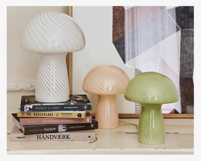 Bordlampe Mushroom Hvid H.32 cm