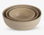 Skåle sæt bambus natur 3 stk.