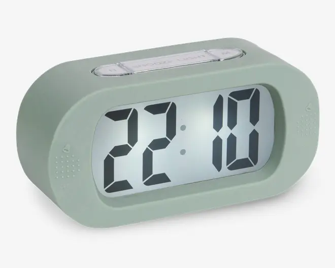 Vækkeur silikone grøn H.7 cm