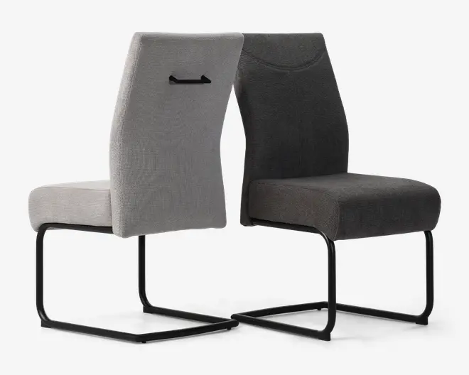 Spisebordsstol posefjedre i sædet antracit