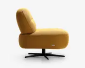 Drejestol med gult 3D stof