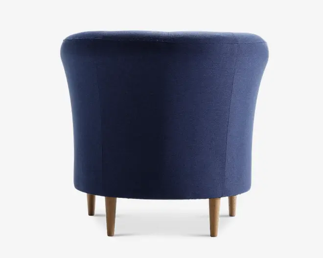 Lænestol Flash Blå Med Eg Ben