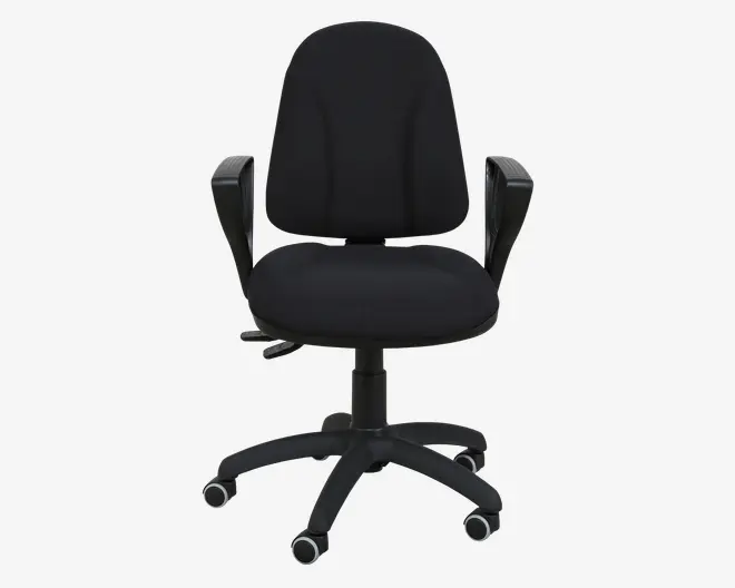 Kontorstol m/Armlæn Sort