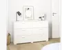 Kommode Sofia hvid med 6 skuffer