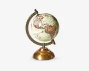 Globus m/fod beige Ø.12xH.21 cm