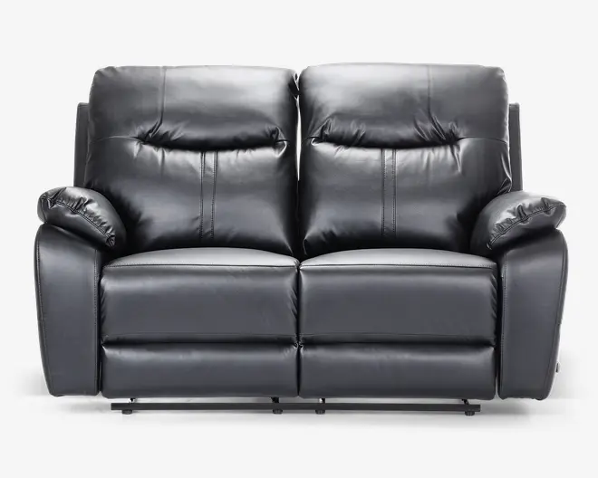Sofa 2 pers recliner sort 