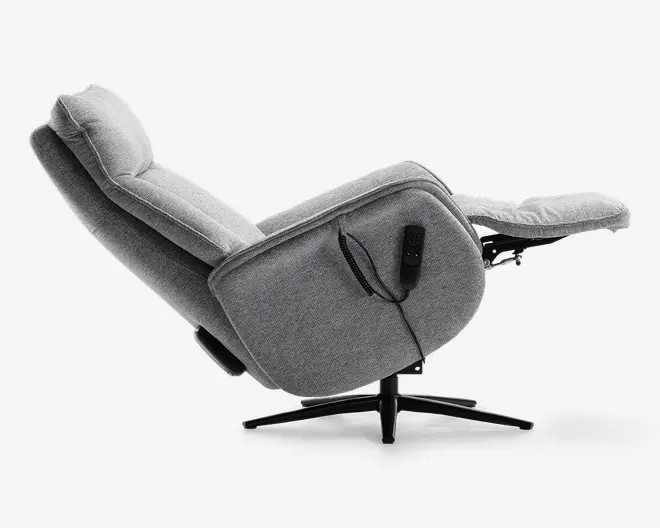 Drejestol m/indbygget skammel og 0-gravity