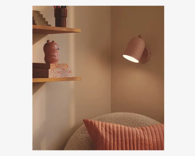 Væglampe Gaston støvet rosa