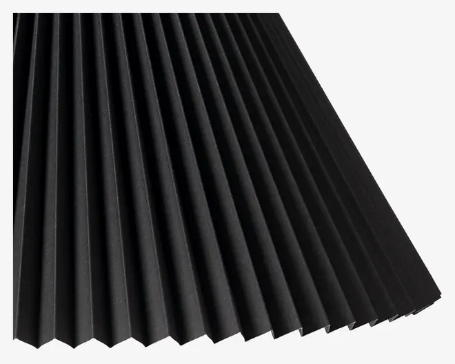 Plisseskærm Sort 27 cm