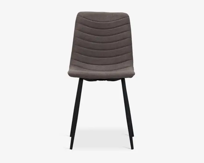Spisebordsstol i taupe farvet møbelstof