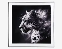 Billede leopard i ramme 50x50 cm 