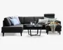Sofa u-shape venstrevendt antracit