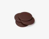 Coaster Rund 4pk Brun Ø.10 cm 