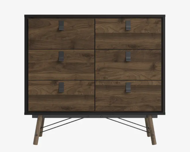 Kommode Ry m. 6 skuffer