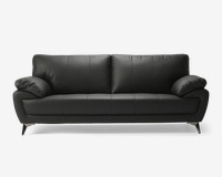 Sofa 3 Pers. Sort Kunstlæder/PU